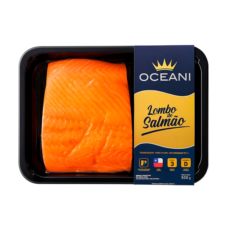 Lombo de Salmão Oceani 500g Embalagem Skinpack