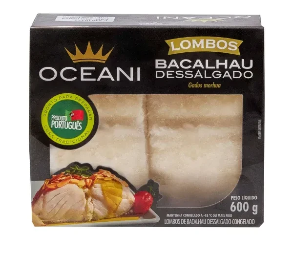 Lombo de Bacalhau Dessalgado Congelado Oceani 600g